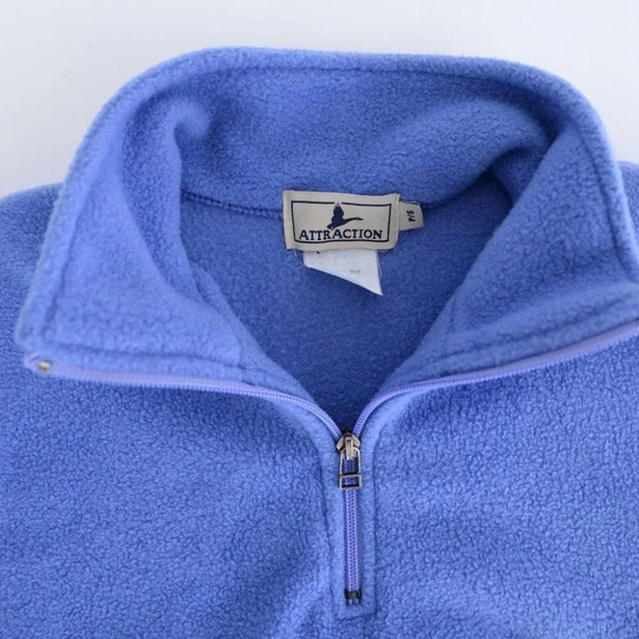 Attractions Blue Fleece Pullover Half Zip Banff Sweater Size SP - Picture 12 of 12